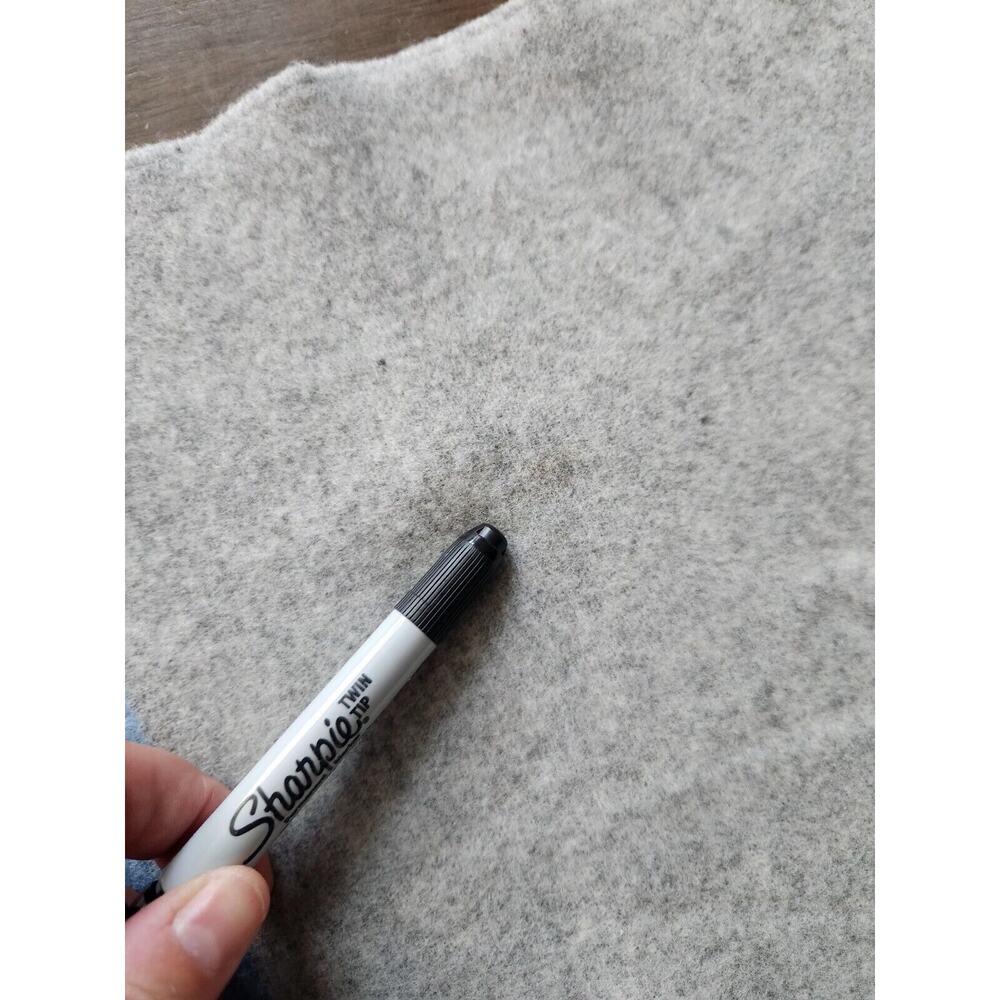 Coach Wool Cashmere blend scarf 9 1/2" w 59" long UNISEX BLUE GRAY STRIPED - Picture 5 of 5